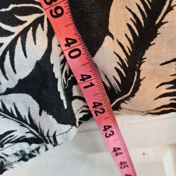 Lauren Ralph Lauren Linen Shirt Midi Dress Size 16W Black & White Self-Tie Waist - Picture 12 of 13